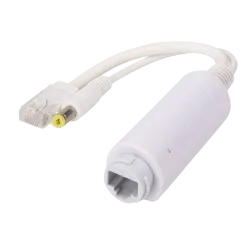 PoE Splitter - Para cámaras IP no PoE - Entrada RJ45 (PoE) / Salida RJ45 y jack - Velocidad 10/100Mbps - Potencia ...
