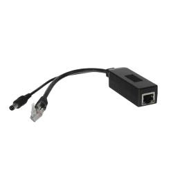 PoE Splitter - Para cámaras IP no PoE - Entrada RJ45 (PoE) - Salida RJ45 y jack - Potencia máx 25 W / DC 12 V - ...