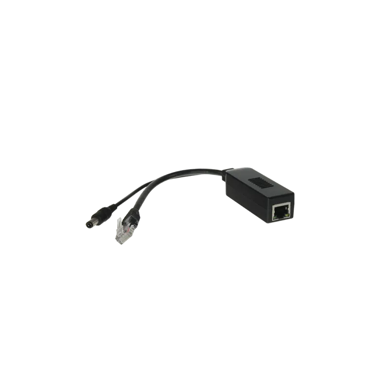 PoE Splitter - Para cámaras IP no PoE - Entrada RJ45 (PoE) - Salida RJ45 y jack - Potencia máx 25 W / DC 12 V - ...