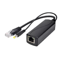 PoE Splitter - Para cámaras IP no PoE - Entrada RJ45 (PoE) / Salida RJ45 y jack - Velocidad 10/100Mbps - Potencia ...