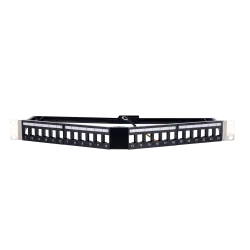 Patch panel angular vacío - 24 puertos FTP - Formato enrackable 1U - Sin electrónica - Barra para gestión de cables i...