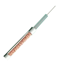 Cable coaxial RG59 - Vídeo - Rollo de 100 metros - Cubierta color blanco - Diámetro exterior 6.0 mm - Bajas pérdidas