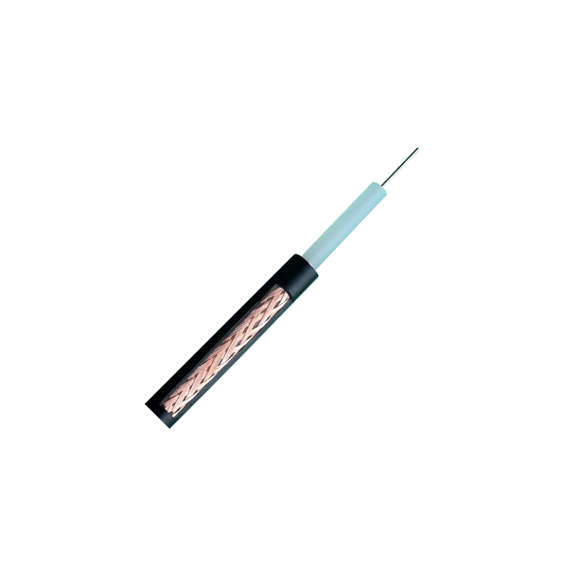Cable coaxial RG59 - Vídeo - Rollo de 300 metros - Cubierta color negro - Diámetro exterior 6.0 mm - Bajas pérdidas