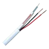 Cable Combinado - RG59 + alimentación - Rollo de 100 metros - Cubierta color blanco - Diámetro exterior 9.0 mm - Baja...