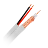 Cable Combinado - RG59 + alimentación - Rollo de 100 metros - Cubierta color blanco - Diámetro exterior 9.0 mm - Baja...