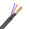 Cable Combinado - Micro RG59 + alimentación - Rollo de 300 metros - Cubierta color negro - Diámetro exterior 6.8 mm -...