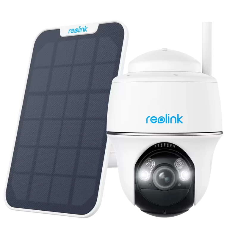 Reolink Camara WiFi a Batería con Panel Solar - 5MP (2880 x 1616) - IR 10 m / Sirena - Deteccion PIR Humanos / Vehíc...