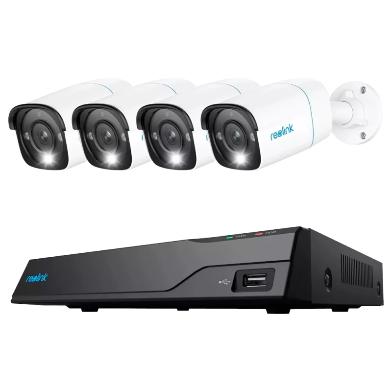 Reolink Kit NVR PoE + 4 camaras 5MP PoE 2TB - 5MP (2880x1616) - Deteccion Humanos / Mascotas / Vehículos - e-SATA - 2...