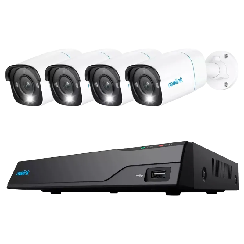 Reolink Kit NVR PoE + 4 camaras 5MP PoE 2TB - 5MP (2880x1616) - Deteccion Humanos / Mascotas / Vehículos - e-SATA - 2...