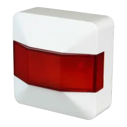 Maxfire - Piloto de indicación de acción con LED rojo - Especial para incendio - Plástico ABS blanco - Reducidas dime...
