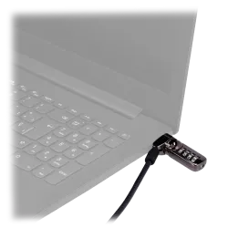Cordón antihurto EAS - Apto para portátiles - Apertura con código de 4 dígitos - Dimensiones cerradura: 5 (An) x 7 (A...