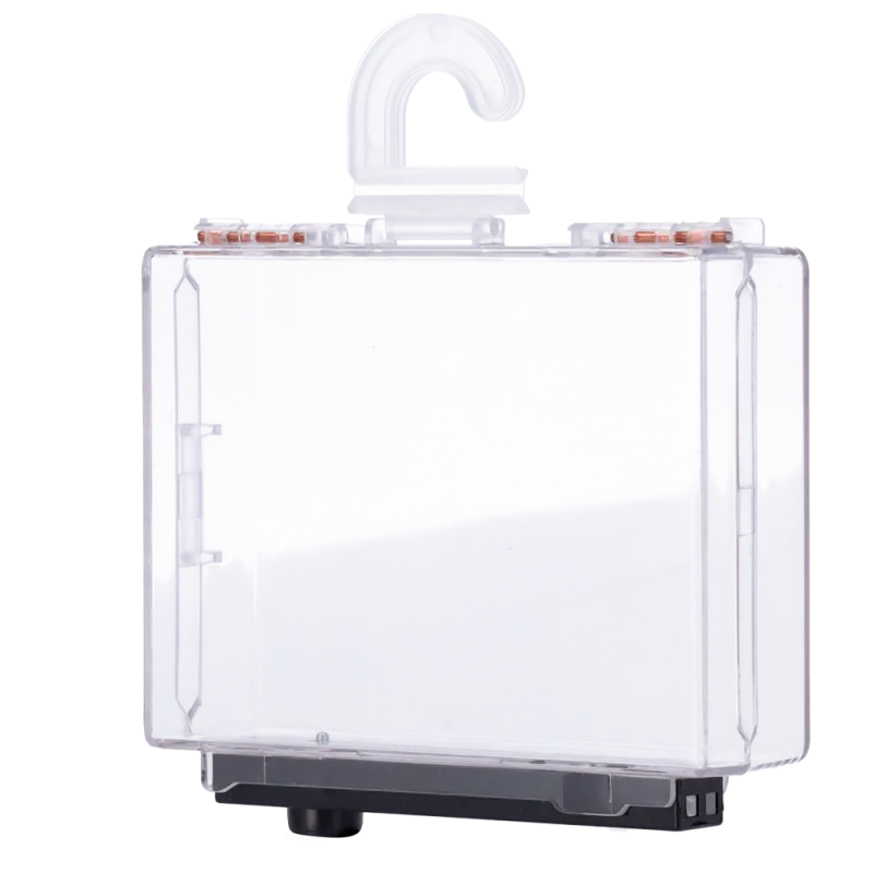 Protección electrónica antihurto EAS - AM 58 kHz | Desbloqueo magnético - Caja transparente de policarbonato - Medida...