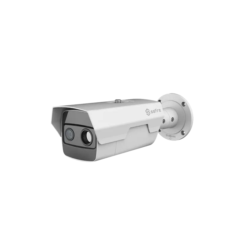 Cámara térmica Dual IP Safire - 160x120 VOx | Lente 10mm - Sensor óptico 1/2.8? 2 Mpx | Lente 8mm - Sensibilidad térm...