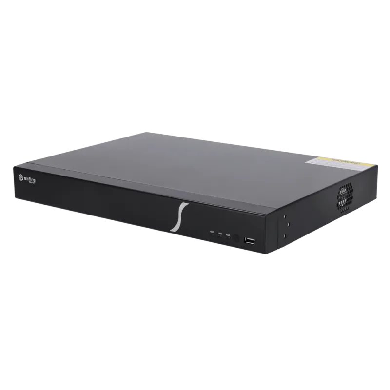 Safire Smart - Grabador NVR para cámaras IP gama B2 - 16 CH vídeo / Compresión H.265+ / 2HDD - Resolución hasta 8Mpx ...