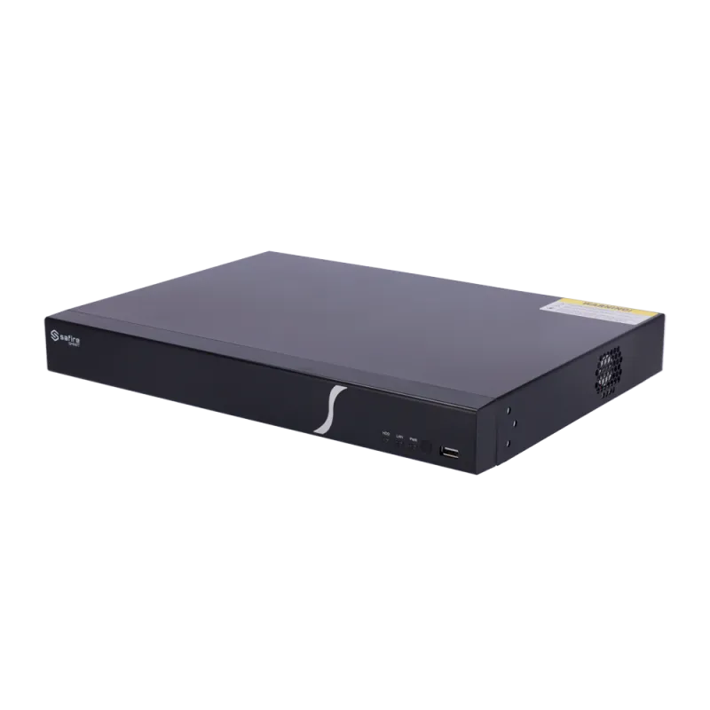 Safire Smart - Grabador NVR para cámaras IP gama A1 - 16CH vídeo / Compresión H.265+ - Resolución hasta 8Mpx / Ancho ...
