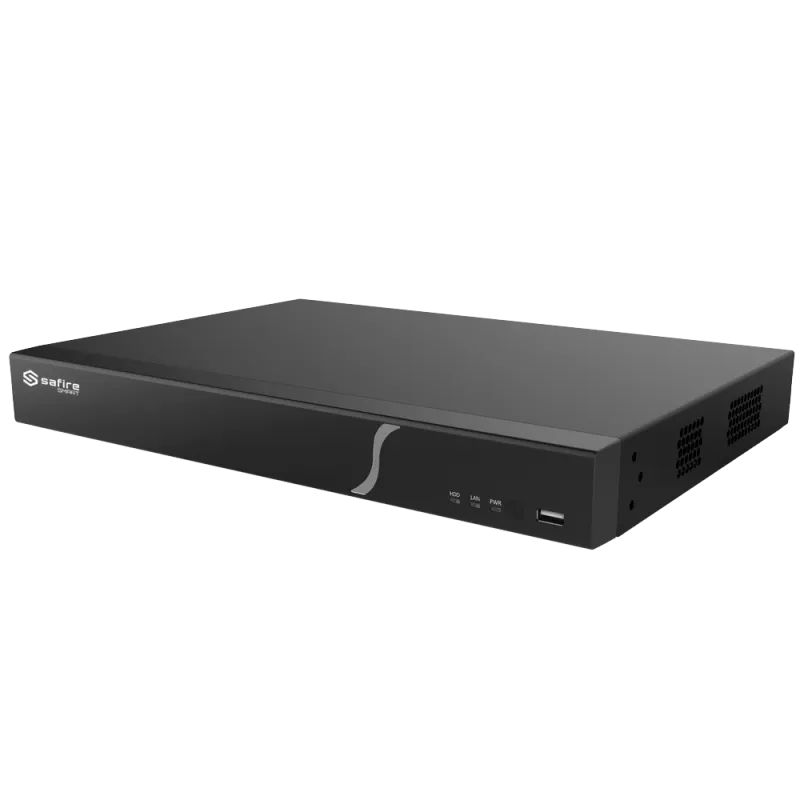 Safire Smart - Grabador NVR para cámaras IP gama A2 - 16CH vídeo / Compresión H.265+ / 2HDD - Resolución hasta 12Mpx ...