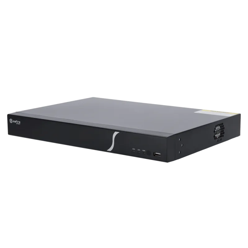 Safire Smart - Grabador NVR para cámaras IP gama B2 - 16CH vídeo / Compresión H.265S / 2HDD - Resolución hasta 12Mpx ...