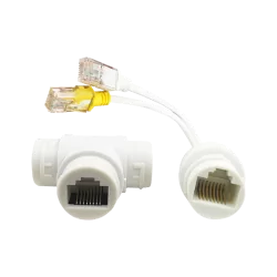 Combinador y separador PoE RJ45 - Para cámaras IP - Color blanco