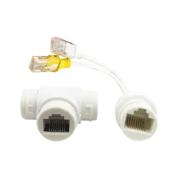 Combinador y separador PoE RJ45 - Para cámaras IP - Color blanco