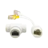 Combinador y separador PoE RJ45 - Para cámaras IP - Color blanco