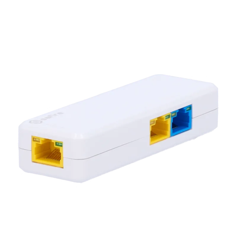 Safire Extensor PoE de Interior - Amplía alcance alimentación PoE hasta 650 metros - 2 puertos PoE Out + 1 Uplink RJ4...