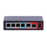 Safire Indoor POE extender Switch - Amplía alcance alimentación POE - 4 puertos PoE + 1 Uplink RJ45 +1 SFP - IEEE 80...
