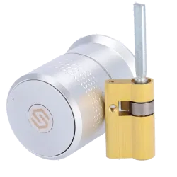 Cerradura inteligente Bluetooth - Cilindro ajustable motorizado europeo - Usuarios invitados sin estar próximo - Vivi...