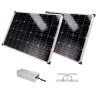Sistema de alimentación autónoma para CCTV - 2x Panel solar de 150W - Batería LiFePo4 1920Wh (150Ah) salida 12/24VDC ...