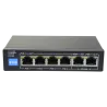 Switch PoE - 4 puertos PoE + 2 Uplink RJ45 - Velocidad hasta 100 Mbps en todos los puertos - Hasta 60W en total para ...