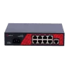 Safire Switch Hi-PoE - 8 puertos PoE + 1 Uplink RJ45 - Velocidad de puertos 10/100Mbps - 6 Puertos PoE+ 30W + 2 Puert...