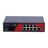 Safire Switch Hi-PoE - 8 puertos PoE + 1 Uplink RJ45 - Velocidad de puertos 10/100Mbps - 6 Puertos PoE+ 30W + 2 Puert...