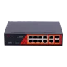 Safire Switch Hi-PoE - 8 puertos PoE + 2 SFP + 2 RJ45 - Velocidad de puertos Gigabit 10/100/1000Mbps - 6 Puertos PoE+...
