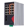 Safire Switch Industrial Alimentación AC y DC - 16 puertos Gigabit + 2 SFP Gigabit - 6 Puertos PoE+ 30W + 2 Puertos H...
