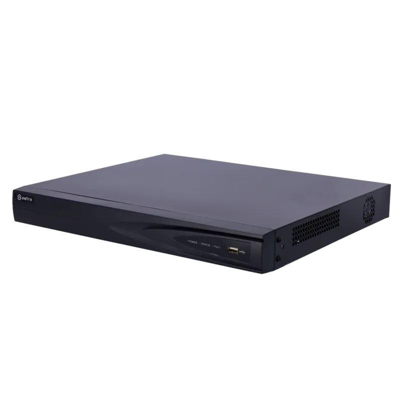 Videograbador 5n1 Safire - Audio sobre cable coaxial - 16CH HDTVI/HDCVI/AHD/CVBS/ 16+8 IP - 8 Mpx (8FPS) / 5 Mpx (12F...