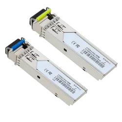 Pareja de módulos transceptores SFP Industriales - Tx 1550/1310 nm Rx 1310/1550 nm - Fibra monomodo - Conector LC Sim...