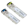 Pareja de módulos transceptores SFP Industriales - Tx 1550/1310 nm Rx 1310/1550 nm - Fibra monomodo - Conector LC Sim...
