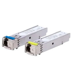 Pareja de módulos transceptores SFP - Tx 1550/1310 nm Rx 1310/1550 nm - Fibra monomodo - Conector LC Simplex - BiDi -...