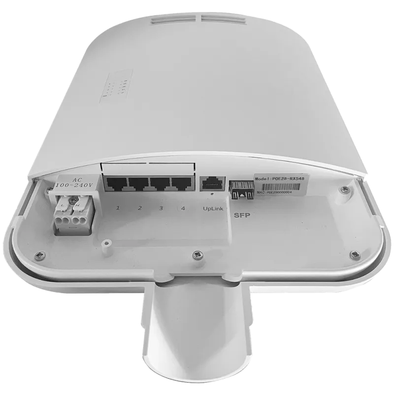 Switch PoE de exterior - 4 RJ45 PoE + 1 Uplink RJ45 + 1 Uplink SFP - 4 x 100/1000 Mbps 1 x Gigabit 1 x SFP - 30 W ...