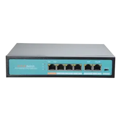 Switch PoE - 4 puertos PoE + 2 Uplink - Velocidad de puertos 10/100 Mbps - 65W puerto 1 / 30W puerto 2-4 / Máximo 65W...