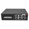 Switch PoE - 4 puertos PoE + 2 Uplink RJ45 - Velocidad hasta 100 Mbps en todos los puertos - Hasta 60W en total para ...