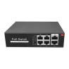Switch PoE - 4 puertos PoE + 2 Uplink RJ45 - Velocidad hasta 1000 Mbps en todos los puertos - Hasta 60W en total para...