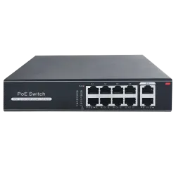 Switch PoE - 8 puertos RJ45 + 2 RJ45 Uplink - Velocidad de puertos 10/100/1000 Mbps - 8 Puertos PoE 802.3af/at hasta ...