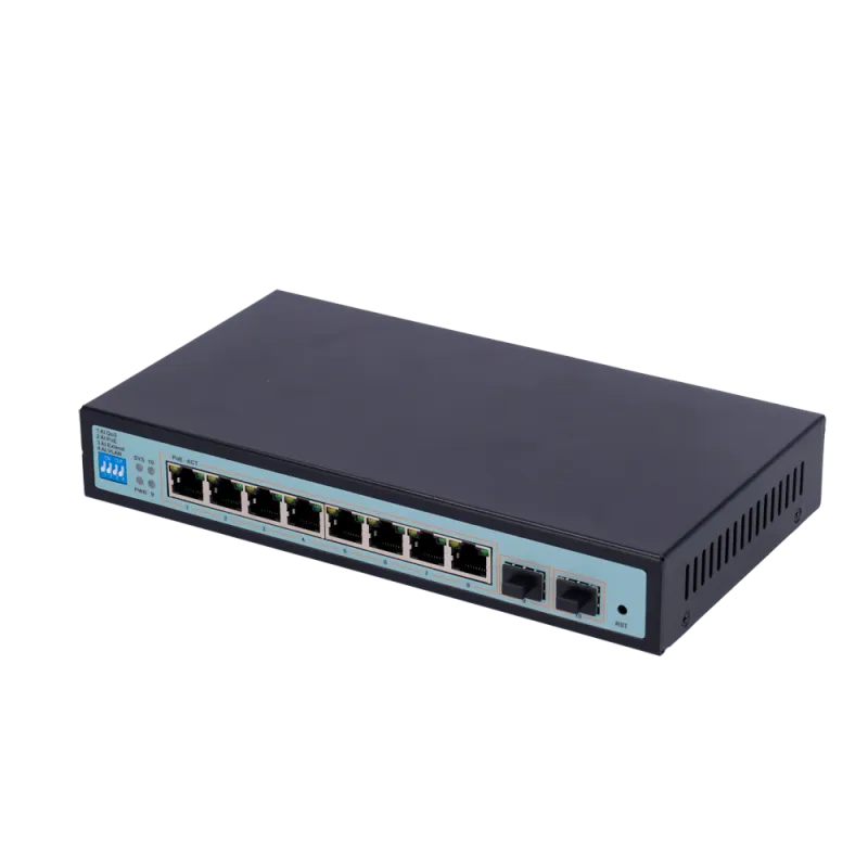 Switch PoE - 8 puertos PoE Gigabit + 2 SFP Gigabit - 30 W por puerto / Máximo 96W - 1 Puerto Hi-PoE hasta 46W - VLAN/...