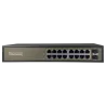 Switch de sobremesa - 16 puertos Gigabit RJ45 - 2 SFP Uplink Port 10/100/1000 Mbps - Velocidad 10/100/1000 Mbps - Plu...