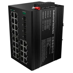 Switch PoE Marca Blanca - Montaje en carril DIN - 24 Puertos Gigabit + 4 SFP Gigabit - 90W puertos 1-2 23-24/30W puer...
