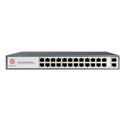 Switch PoE - 24 puertos PoE + 2 Gigabit Port - Velocidad 10/100 Mbps - 30 W por puerto / Máximo 250W - Alcance hasta ...