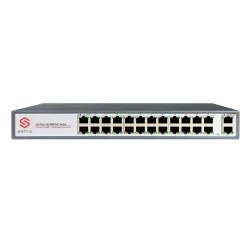 Switch PoE - 24 puertos PoE + 2 Gigabit Port - Velocidad 10/100 Mbps - 30 W por puerto / Máximo 250W - Alcance hasta ...