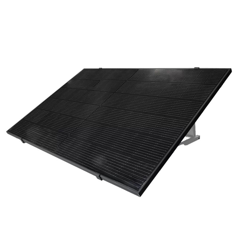 TSUN Kit Solar Pop Up - Panel Full Black 400W - Microrinversor M400 400W - Soporte para instalación en suelo - Conexi...