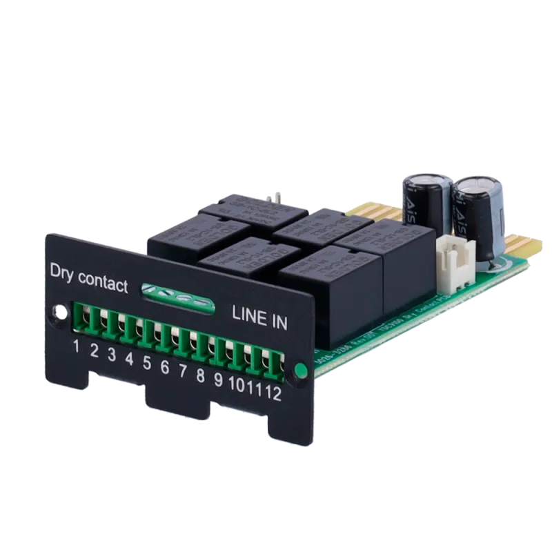 Minitarjeta de contacto seco - Para instalación en slot SNMP de UPS - Conexión a dispositivo de monitorización - Info...