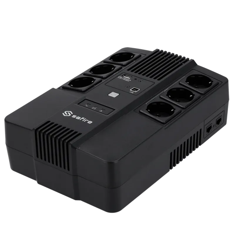 SAI monofásico line-interactive - Potencia 600VA/360W - Entrada 220~240 Vac /Salida 230 Vac - 6 salidas SAI/UPS prote...